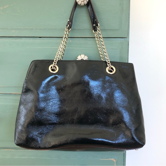♠️ Kate spade New York ♠️ large black patent leather handbag - Picture 8 of 17